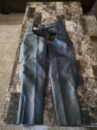 BRAND NEW GIRL'S YOUTH LEATHER MOTORCYCLE CHAPS & LEATHER VEST