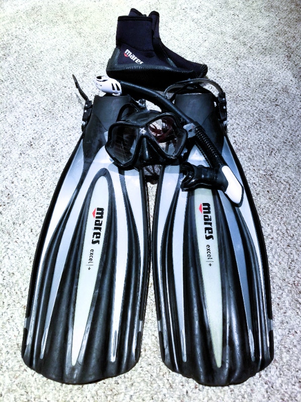 Snorkeling Set, Mares Fins, Mask & Snorkel Water Sports City of