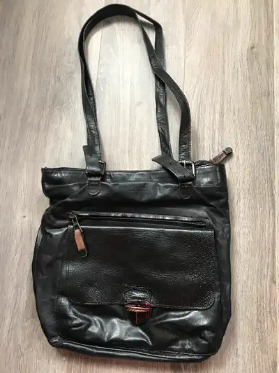 RUDSAK Black Tote Leather Bag * Original