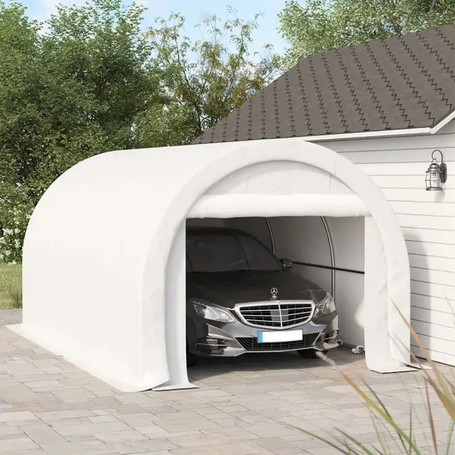 10' x 16' Heavy Duty Portable Carport Tent with Zippered Door, P in Outdoor Tools & Storage in Markham / York Region - Image 8