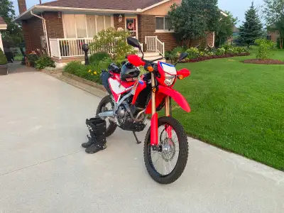 2023 Honda CRF 300L with 2255 kilometres with a rear carrier, handle bar bag, skid plate, led headli...