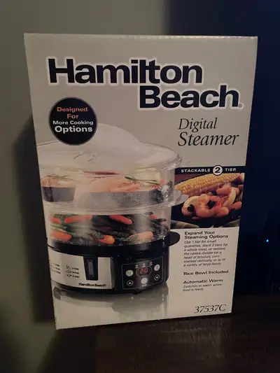 Brand New and never opened. Two Tier Digital Steamer. Pictures on the box give a good description of...
