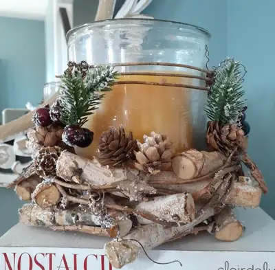 Clair de Lune Holiday Hurricane Lamp Candle Holder, View more