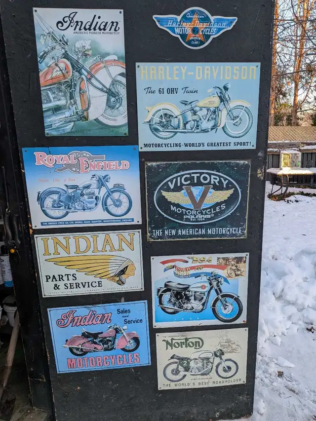 Motorcycle Tin Signs in Arts & Collectibles in Mississauga / Peel Region - Image 2