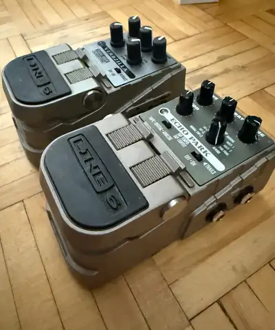 Vintage Line 6 Echo Park and Verbzilla delay and reverb pedals, View more