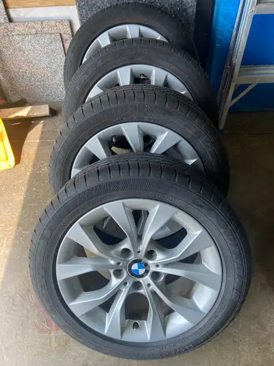 Four 17 INCH OEM BMW RIMS with TPMS sensors Rims are very clean with no curb rash Tires need to be r...
