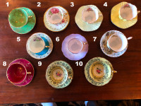 $Reduced$ Box 143 - Vintage Quality English China Teacups Sets