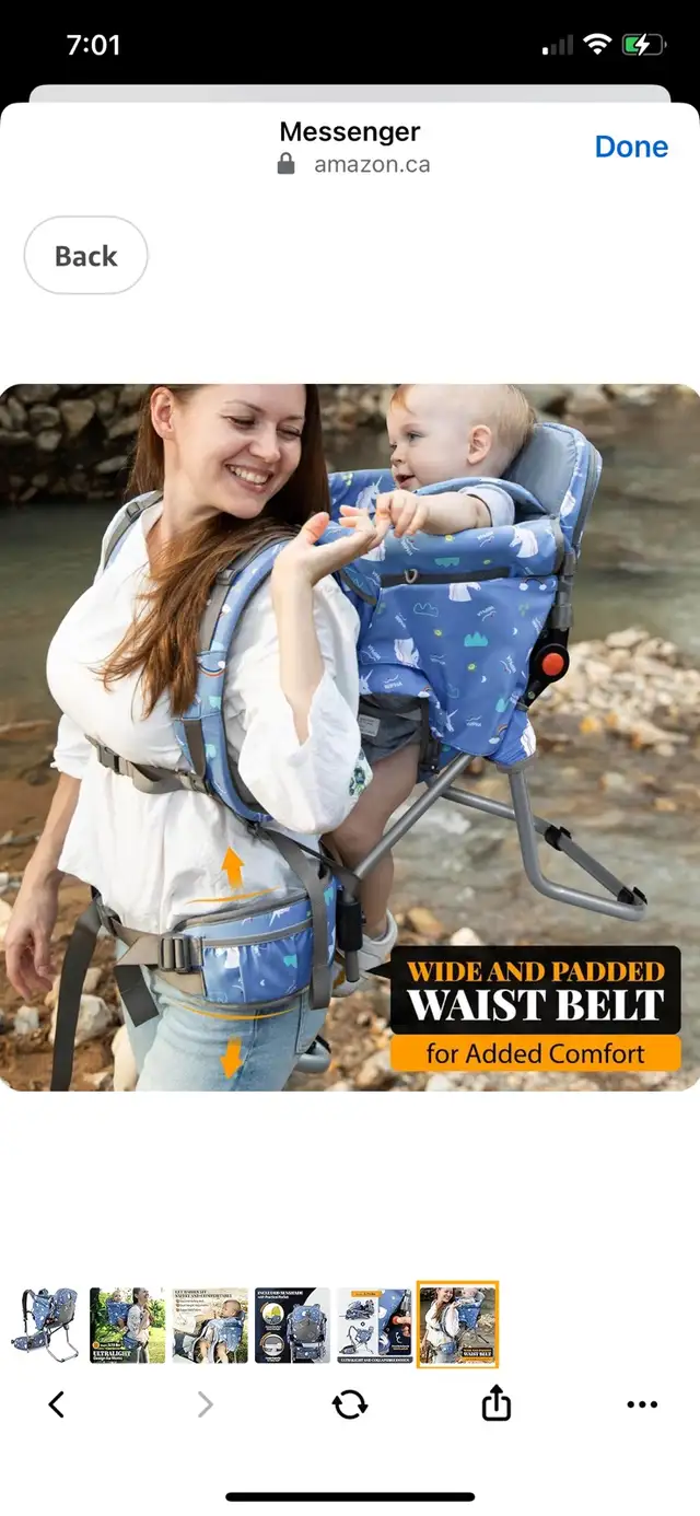Ultralight Baby Backpack Carrier, Toddler Hiking in Strollers, Carriers & Car Seats in Cambridge - Image 7
