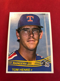 1984 Donruss Tom Henke Rookie Card 