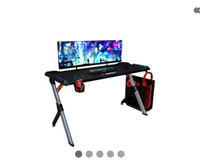 Armoury RGB Gaming Desk, 140*65*75cm, Cup Holder, Carbon Fibre G
