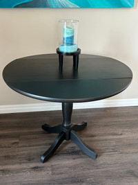Solid Wood Round Drop Leaf Table