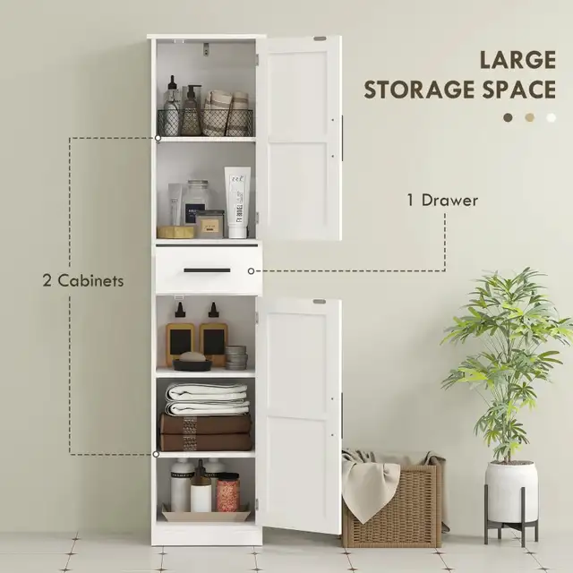 67" Tall Bathroom Cabinet, Narrow Bathroom Storage Cabinet with in Storage & Organization in Markham / York Region - Image 8