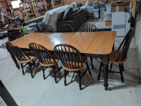 Solid Wood Dining Room Table with 8 Chairs