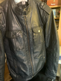 S/P Adult Danier  Dark navy blue genuine  leather jacket 