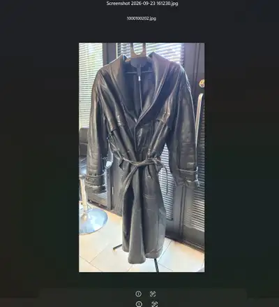 Vintage Hold Renfrew Genuine Leather Men's Black Trench Coat, View more