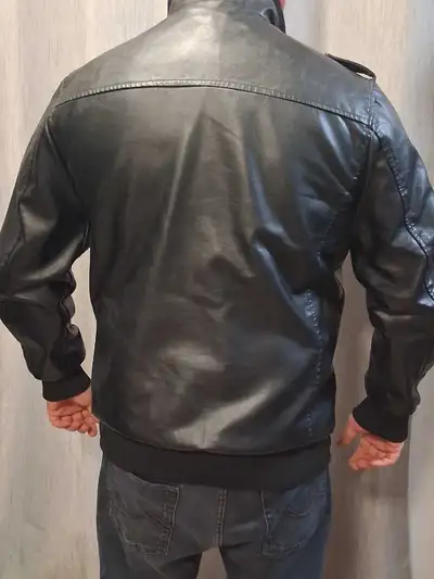 black leather jacket, View more