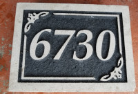 6730 house building number brick plaque