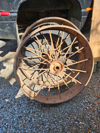 Antique steel wheels