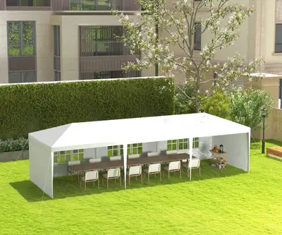 party tent with sidewalls 10’x29’, View more