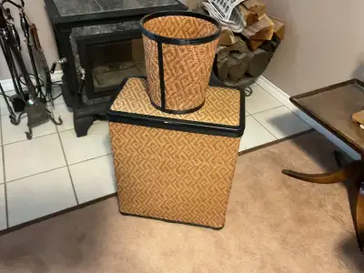 Hamper and matching garbage can