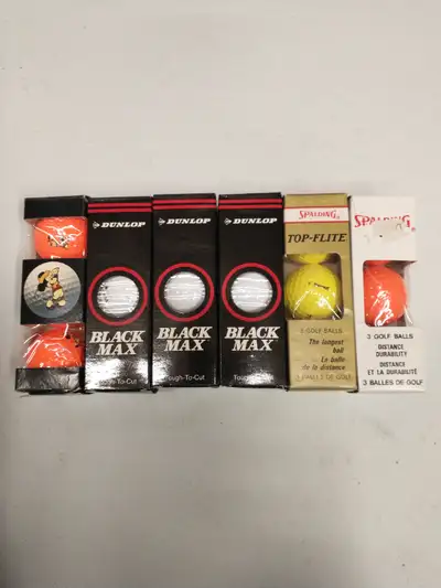 Variety of brand new golf balls for sale., View more