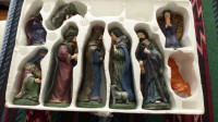 Nativity scene 3.5 inches to 12 inches tall.  Timmins pick up.