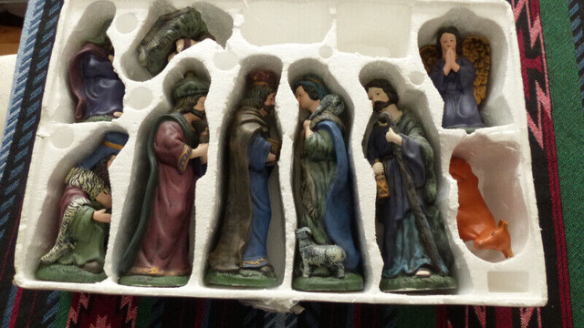 Nativity scene 3.5 inches to 12 inches tall.  Timmins pick up. in Holiday, Event & Seasonal in Timmins