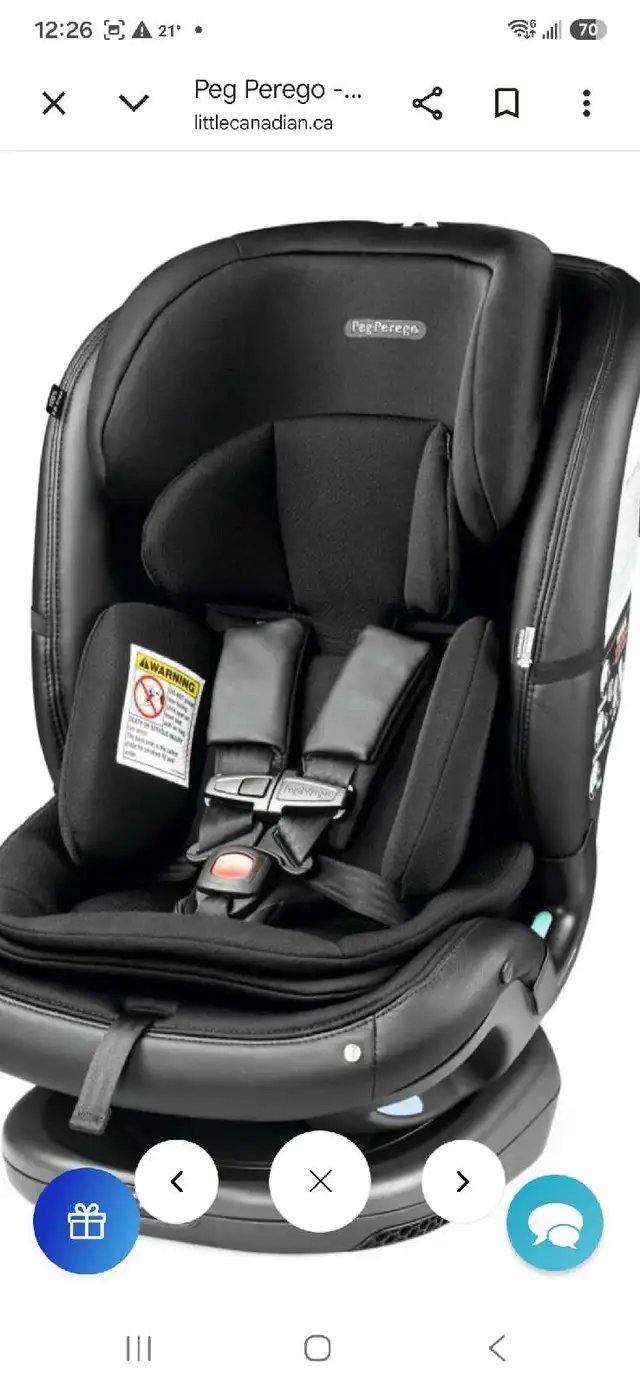 Peg-Perego Child Car Seat With Base in Strollers, Carriers & Car Seats in Edmonton - Image 6