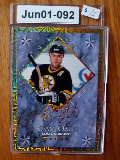 Jun01-092 $15 1994-95 Gold Leaf Stars Pat LaFontaine Adam Oates #/10000 $15 To locate my other hocke...