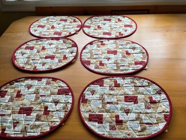 6 maroon oval placemats in Hobbies & Crafts in Renfrew