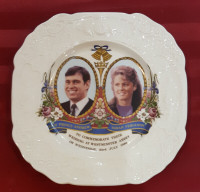 Square Commemorative Plate Prince Andrew & Sarah Ferguson
