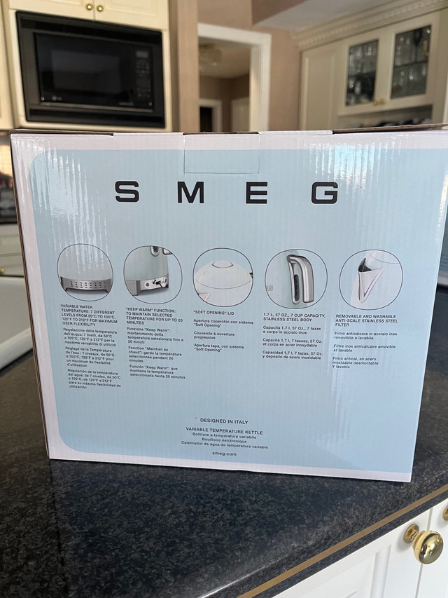 Brand New in Box Smeg VARIABLE Kettle in Chrome  in Other in La Ronge - Image 2