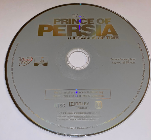 DVD PRINCE OF PERSIA THE SANDS OF TIME dans CD, DVD et Blu-ray  à Ville de Montréal - Image 2