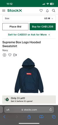 Supreme Box logo Hoodie Medium