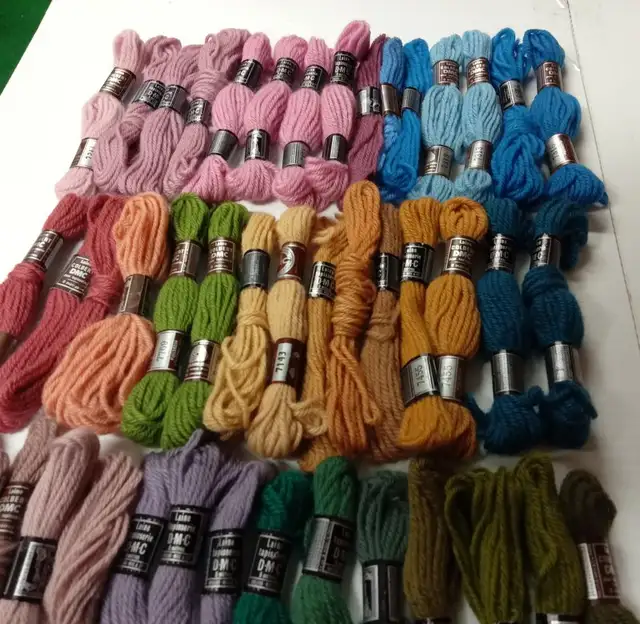 DMC Cotton Perle & wool embroidery yarns, printed canvas in Hobbies & Crafts in Ottawa - Image 4
