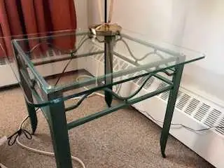 Glass end table, View more