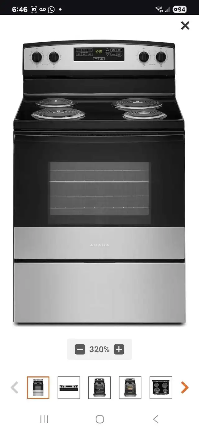 Cuisinière Four, très propre. Marque :Amana Electric Range in Stoves, Ovens & Ranges in City of Montréal - Image 2