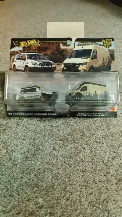 2024 Hot Wheels Car Culture 2 Pack Toyota Land Cruiser Prado & Mercedes Sprinter. Please see photos...