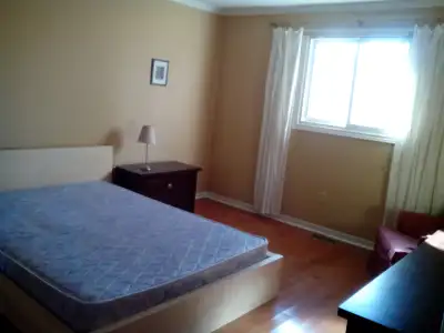 Warm and Spacious Two Room Basement Apartment at Dufferin/Steeles. Totally Furnished including Queen...
