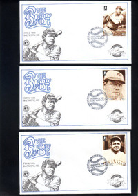 BASEBALL BABE RUTH FIRST DAY OF ISSUE GUYANA COMPLET SET 12/12