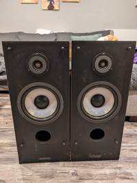 Vintage abstract audio speakers