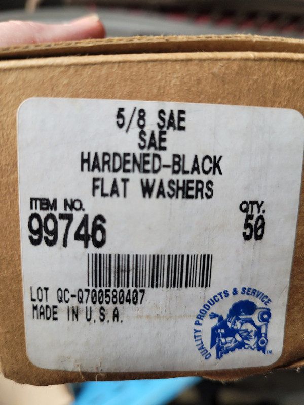 5/8 SAE HARDENED-BLACK FLAT WASHERS in Other in Windsor Region