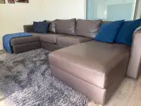 VIMLE Ikea Brown Leather Sofa