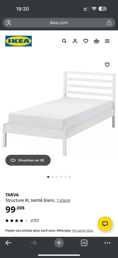 lit simple tarva demonter , View more