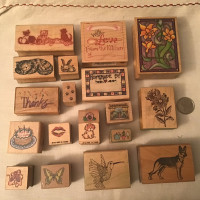 Card Making Rubber Stamps and Embossing Powders