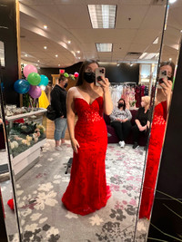 Sherri Hill Red Prom Dress Size 8 $300