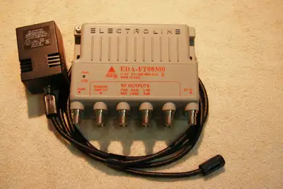 Electroline EDA-FT08300 8-port RF/CATV Drop Amp w/PS, View more