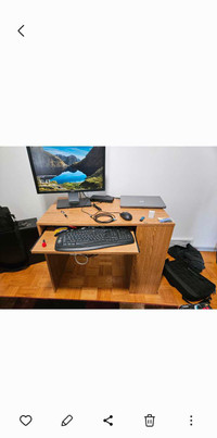 Small computer desk - wood