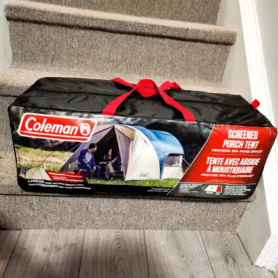 Tent – Coleman 4-Person Cabin w/ Screened Porch, Weatherproof, 1, View more