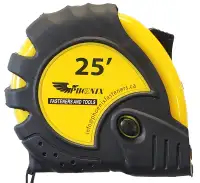 25 Ft./7.2 m Measuring Tape  Contractor Grade Case of 6 New